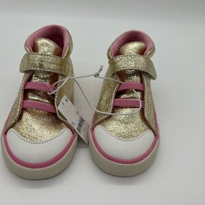 NEW! See Kai Run Basics - Toddler Belmont II Gold Shine Shoes